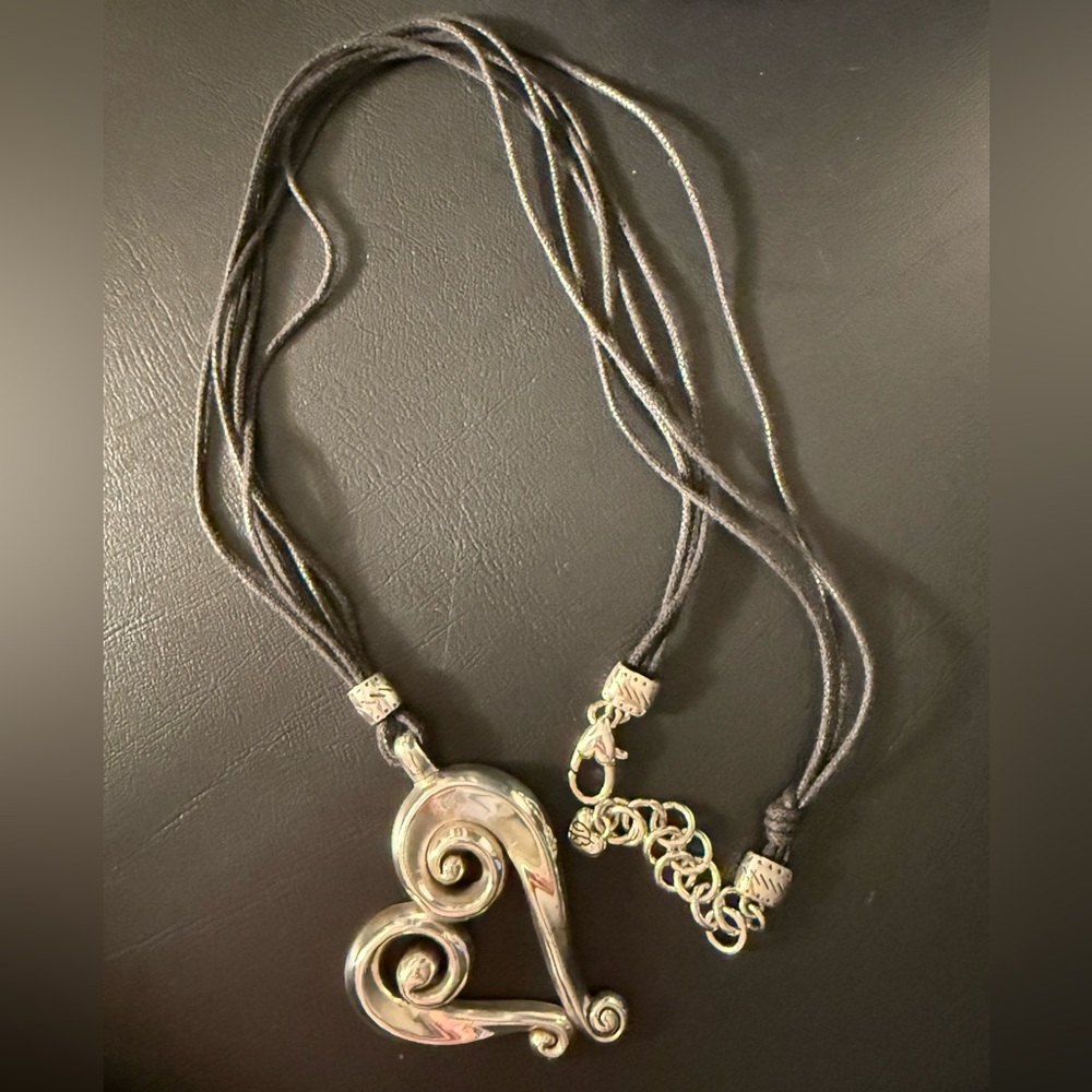 Brighton Triple Strand Silver Heart Necklace - Picture 2 of 3